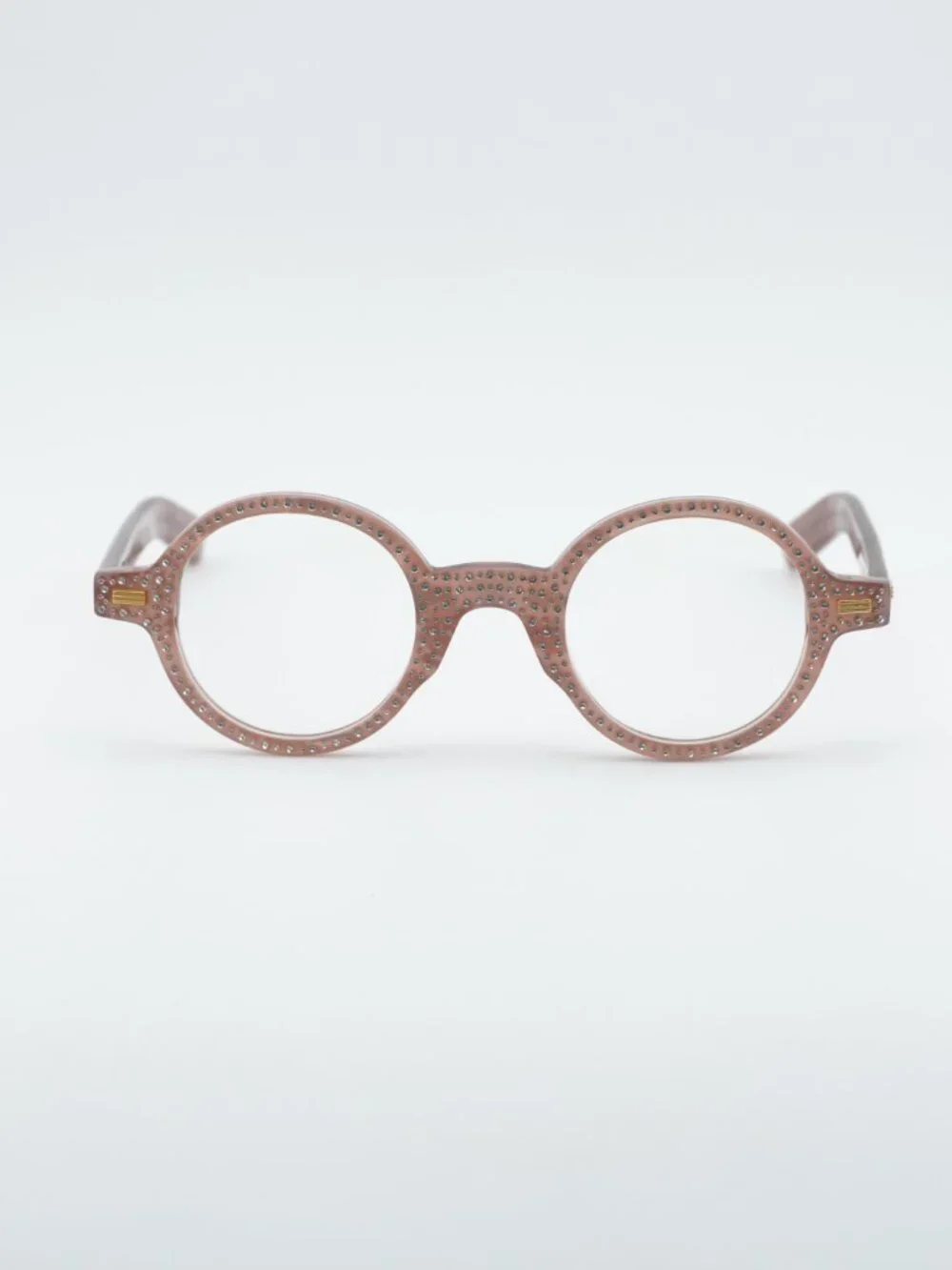 Valentino VLX-185E Eyeglasses Pink with Stones 43mm Round Frame